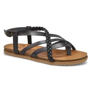 Blowfish Malibu Sandals Mumbai Braided Strappy 9 Black Vacation Beachy Bohemian